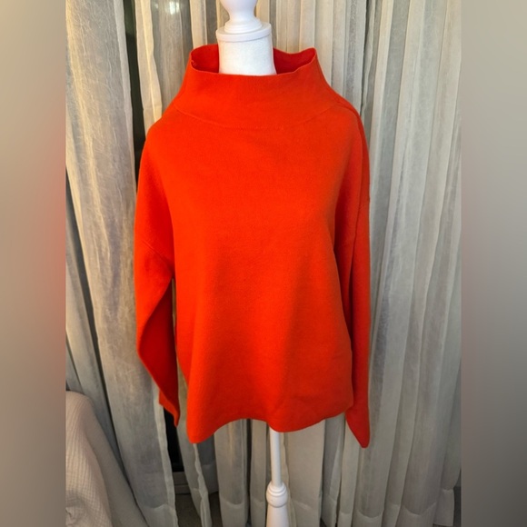 Maeve Orange Cowl Neck Sweater Cozy Knit - Picture 1 of 2
